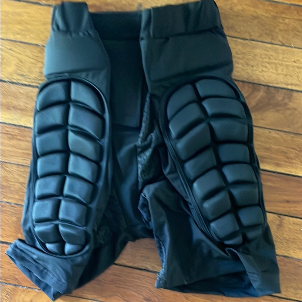 Black Protective Padded Athletic Shorts
